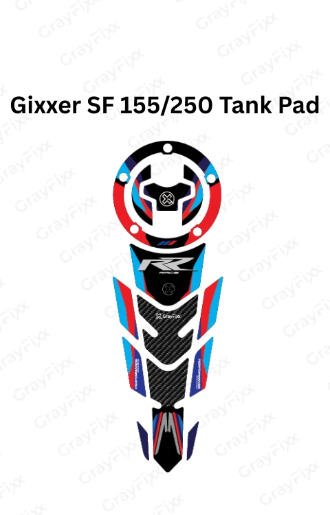 Gixxer SF Half Tank Pad | Half Tank Pad Compatible with Gixxer SF, Premium Finish, Waterproof, Pack of 1